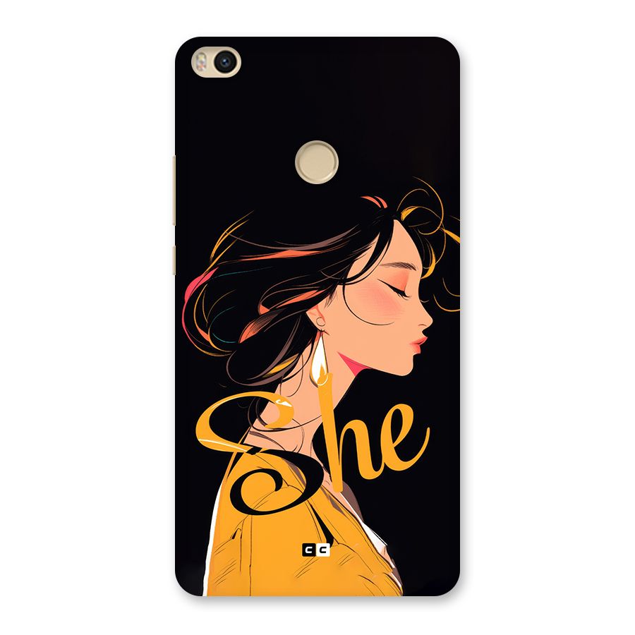 Yellow Lady Back Case for Mi Max 2