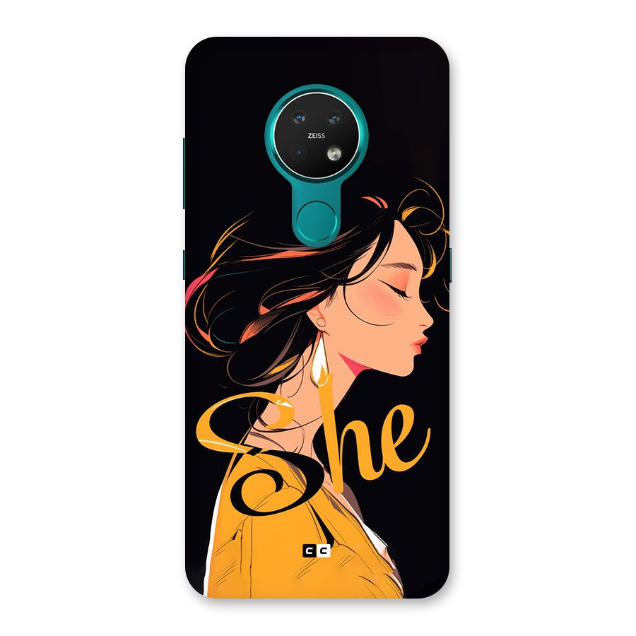 Yellow Lady Back Case for Nokia 7.2