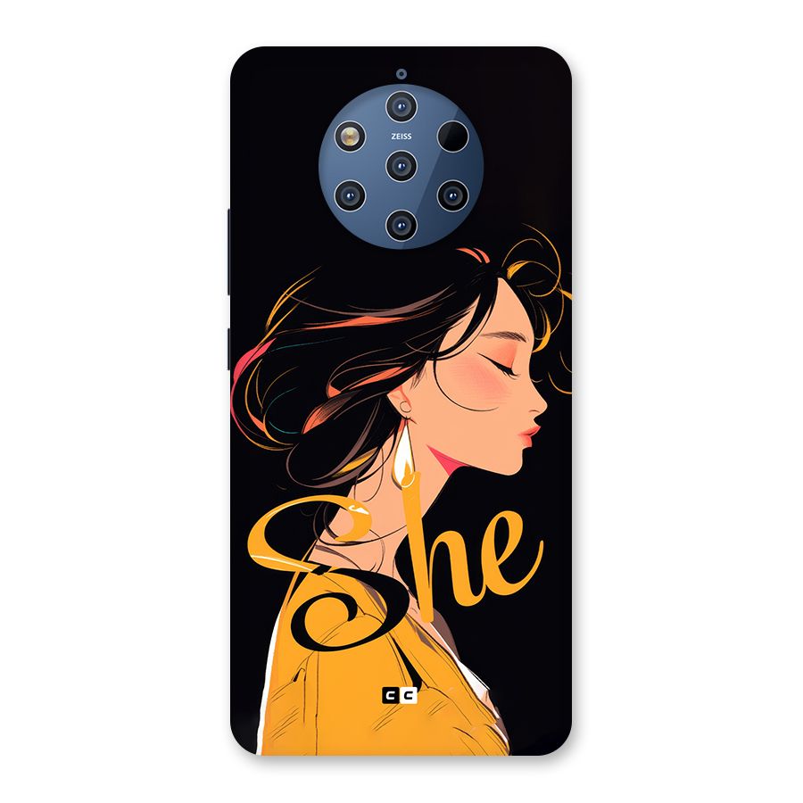 Yellow Lady Back Case for Nokia 9 PureView