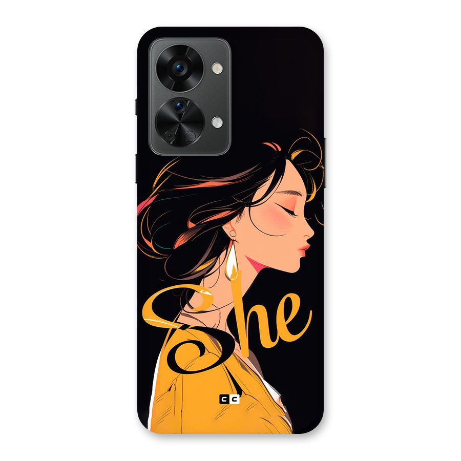 Yellow Lady Back Case for OnePlus Nord 2T