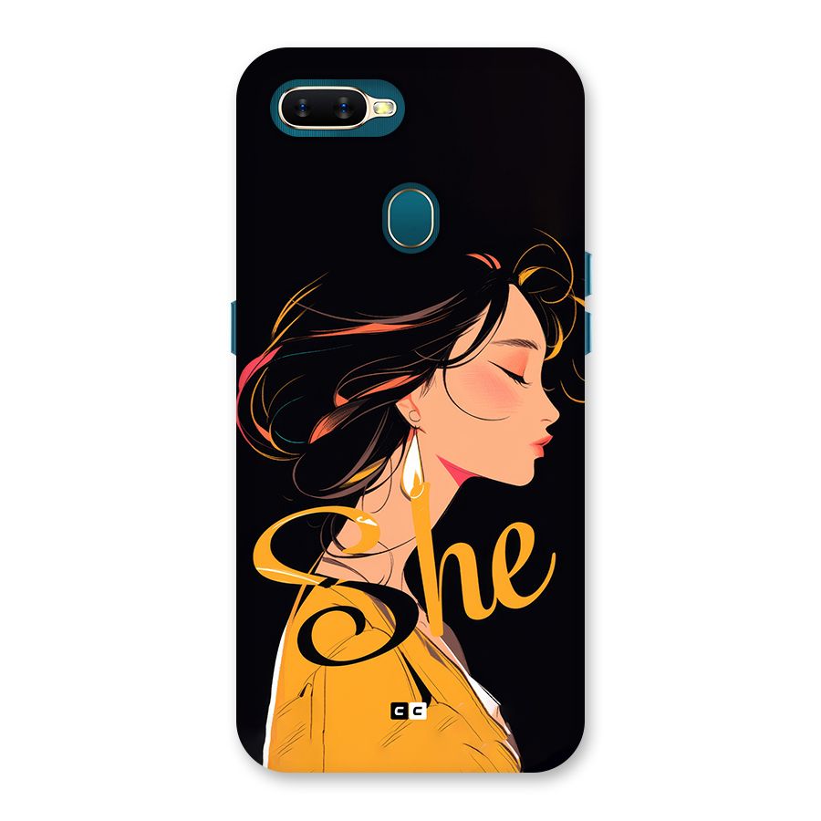 Yellow Lady Back Case for Oppo A12s