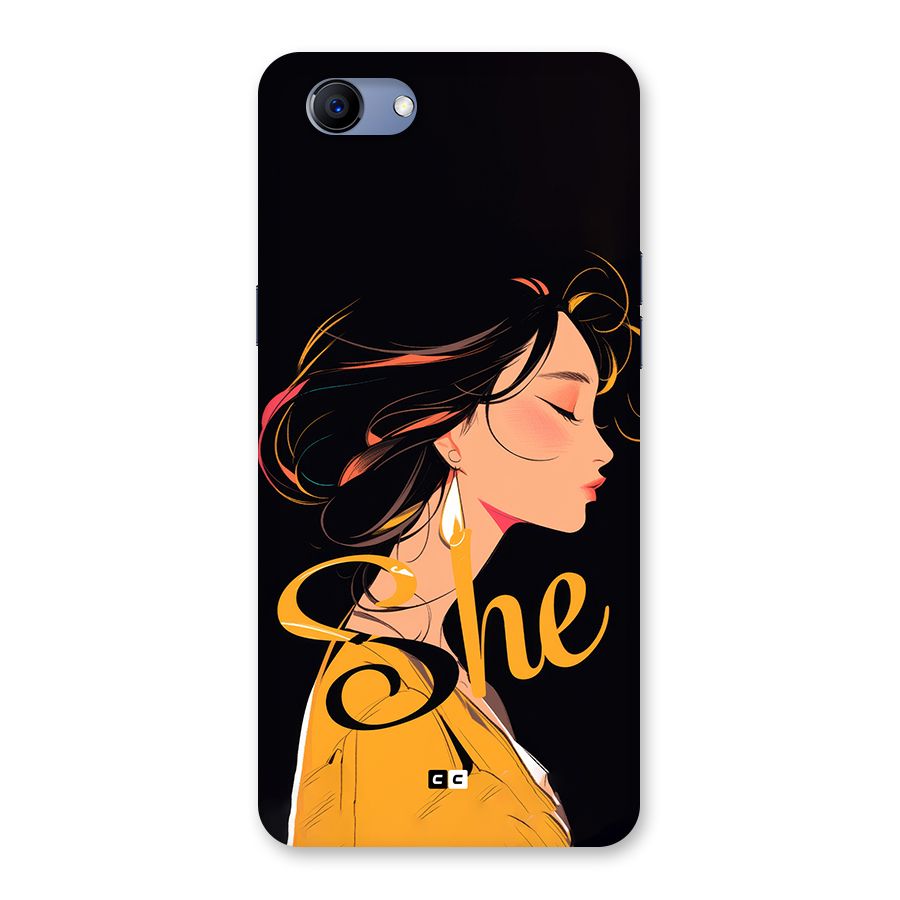Yellow Lady Back Case for Realme 1