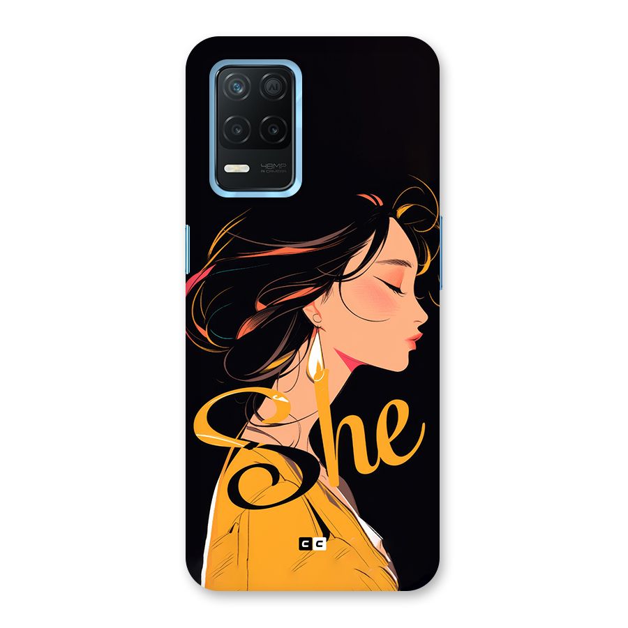 Yellow Lady Back Case for Realme 8 5G