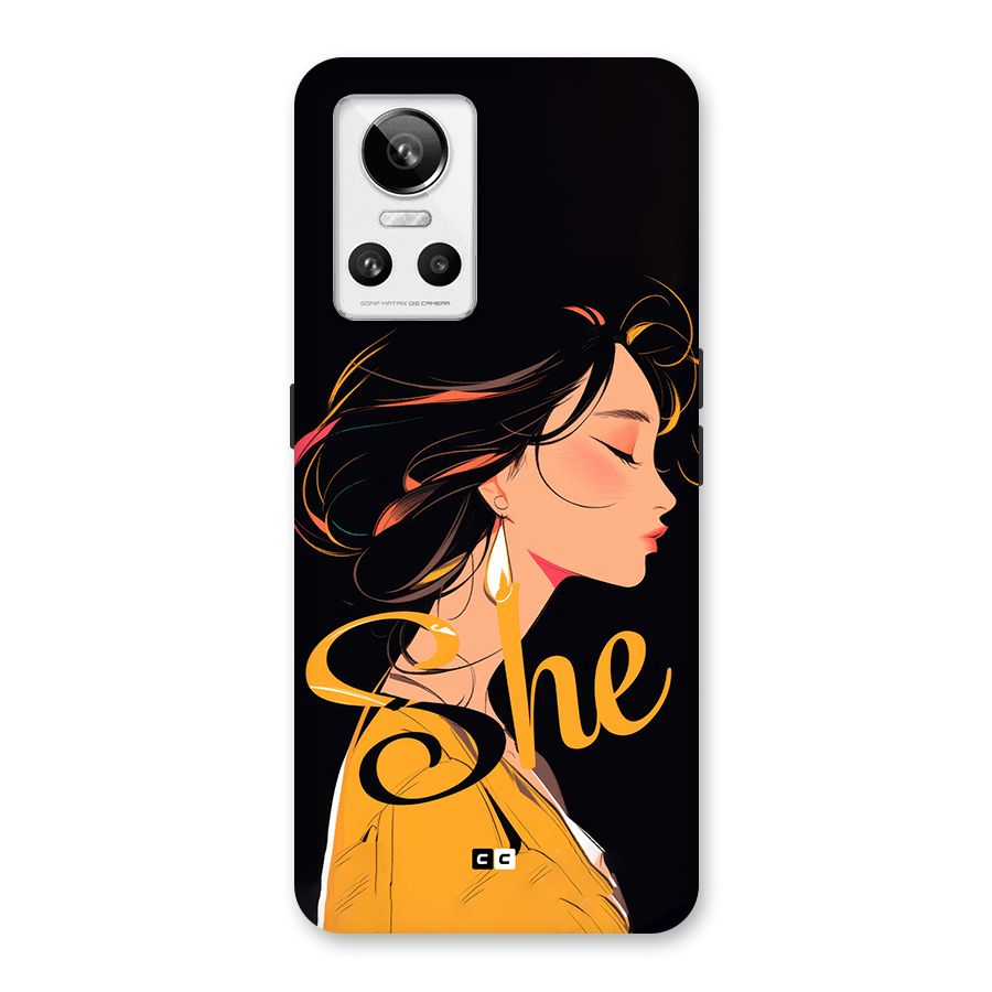 Yellow Lady Back Case for Realme GT Neo 3