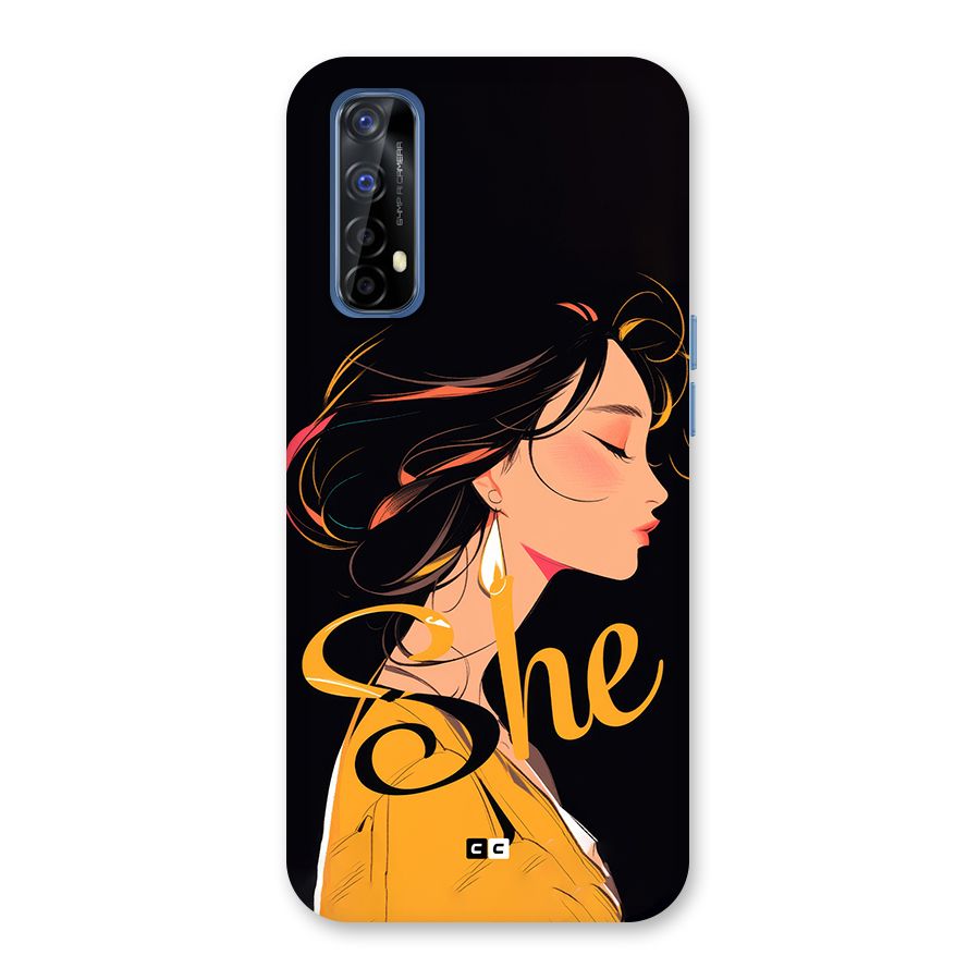 Yellow Lady Back Case for Realme Narzo 20 Pro