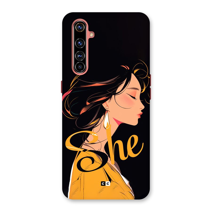 Yellow Lady Back Case for Realme X50 Pro