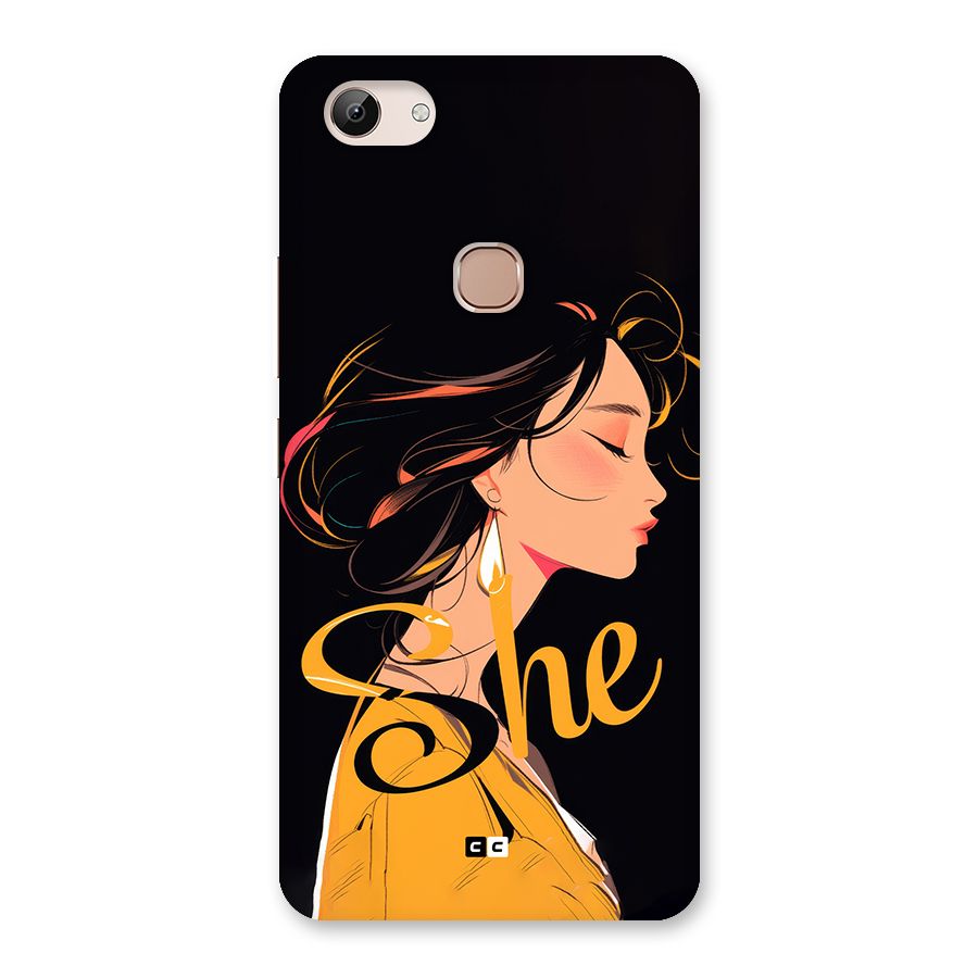 Yellow Lady Back Case for Vivo Y83