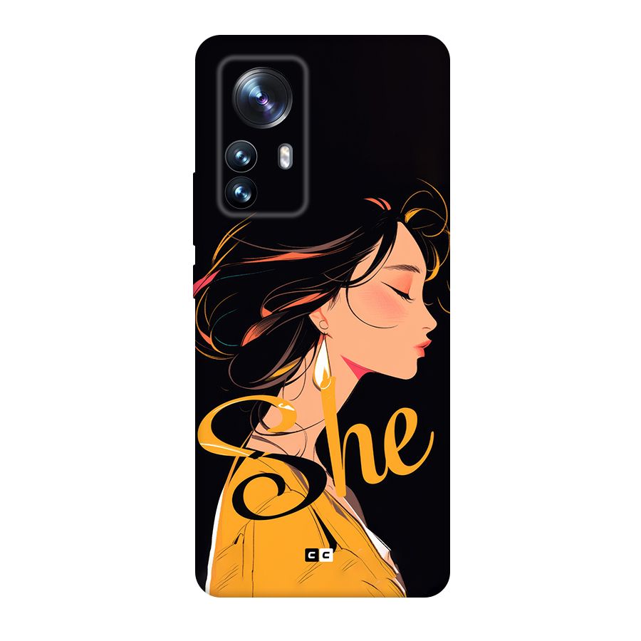Yellow Lady Back Case for Xiaomi 12 Pro