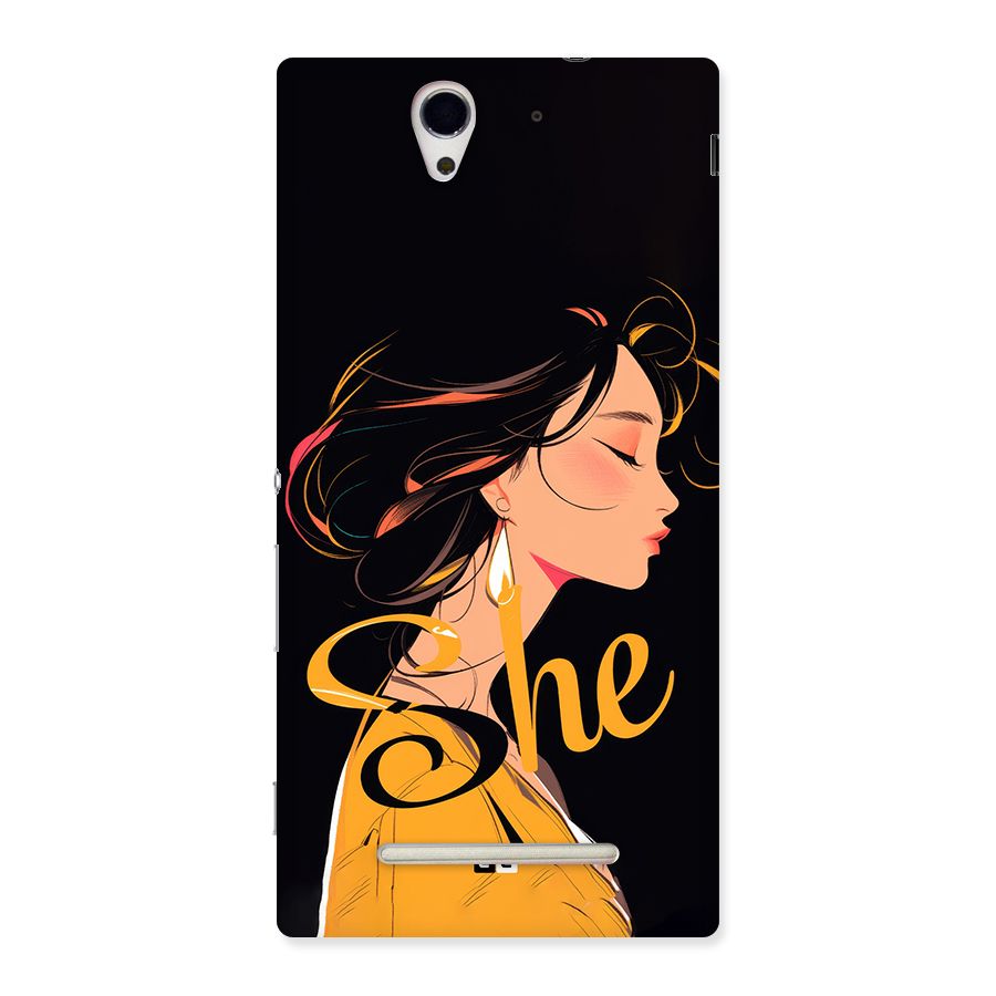 Yellow Lady Back Case for Xperia C3