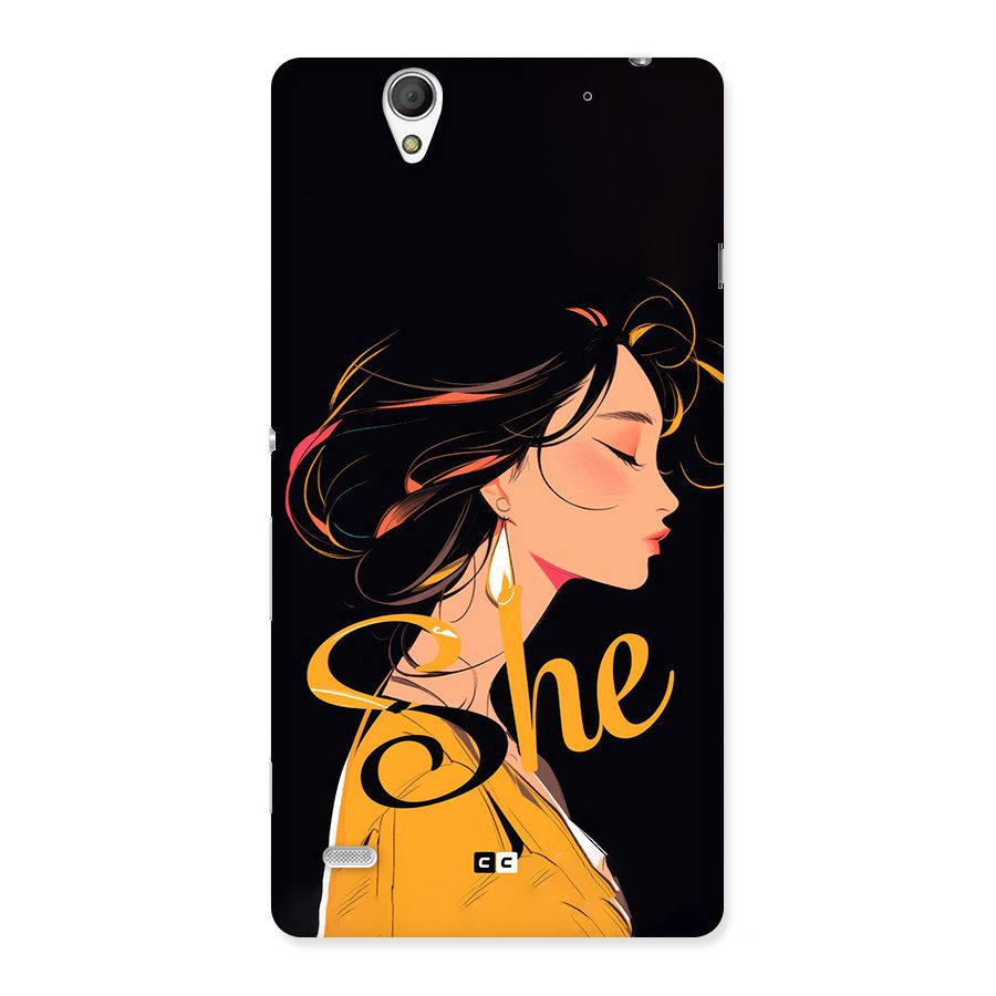 Yellow Lady Back Case for Xperia C4