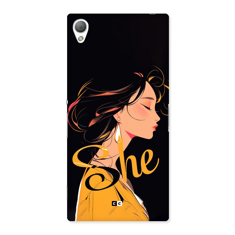Yellow Lady Back Case for Xperia Z3