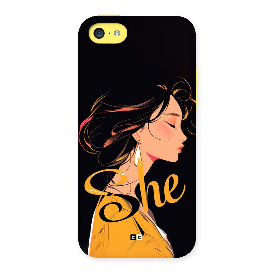 Yellow Lady Back Case for iPhone 5C