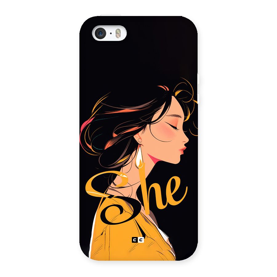 Yellow Lady Back Case for iPhone 5 5s