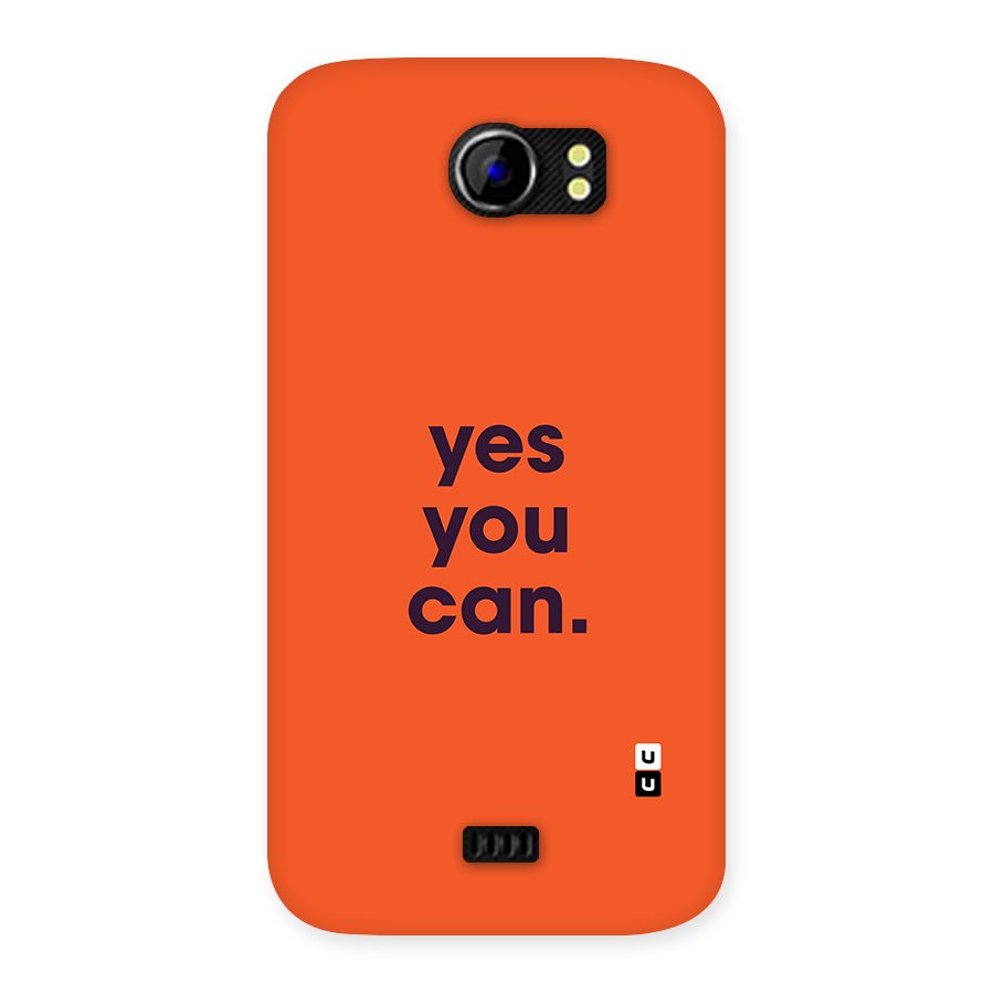 Yes You Can Minimal Typography Back Case for Canvas 2 A110