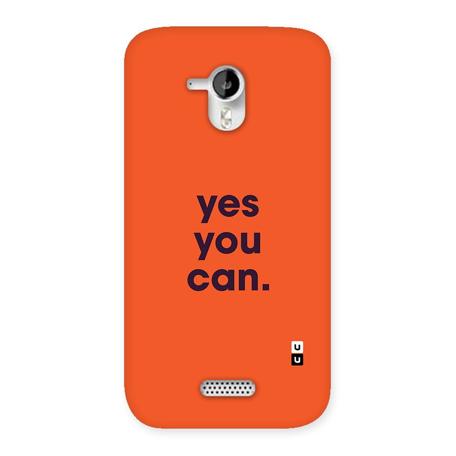 Yes You Can Minimal Typography Back Case for Canvas HD A116