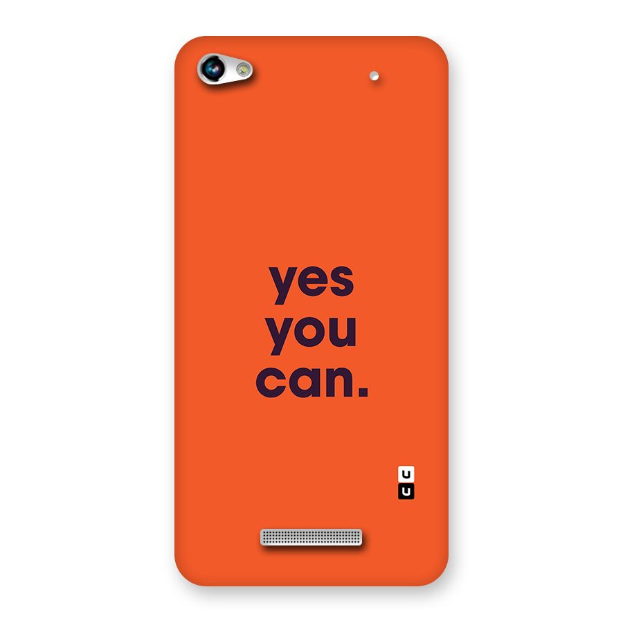 Yes You Can Minimal Typography Back Case for Canvas Hue 2 A316
