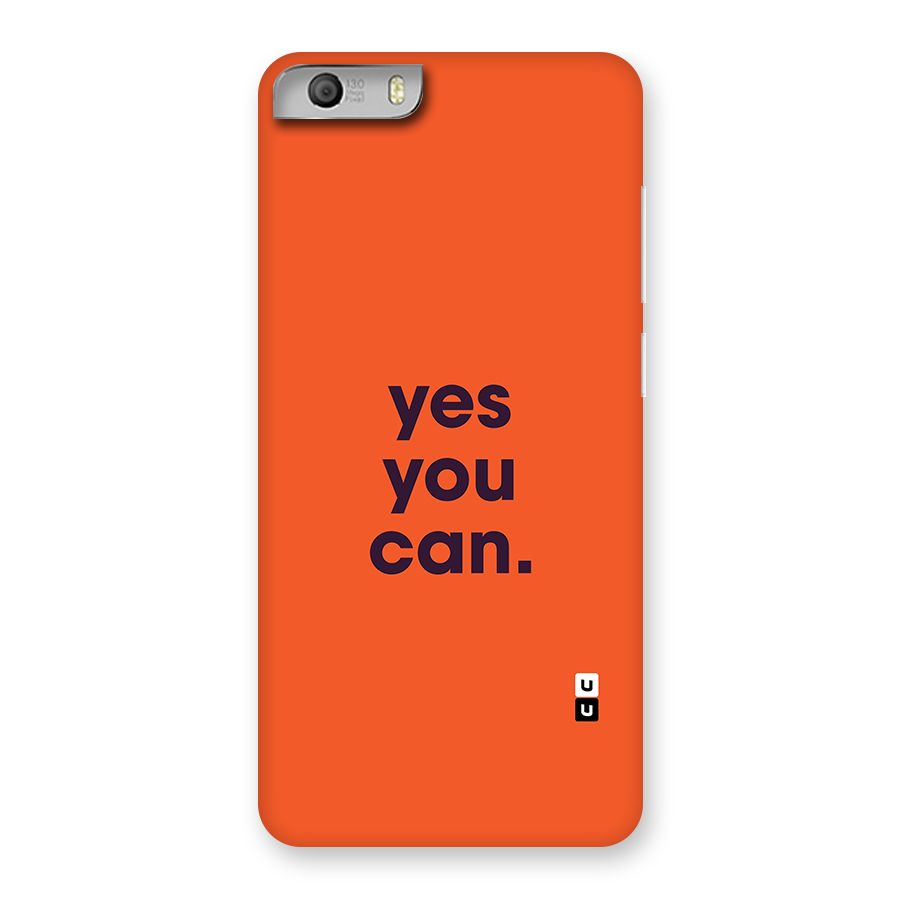 Yes You Can Minimal Typography Back Case for Canvas Knight 2