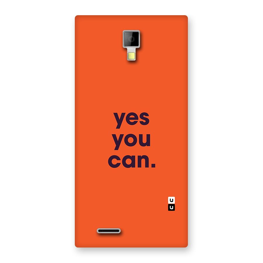 Yes You Can Minimal Typography Back Case for Canvas Xpress A99