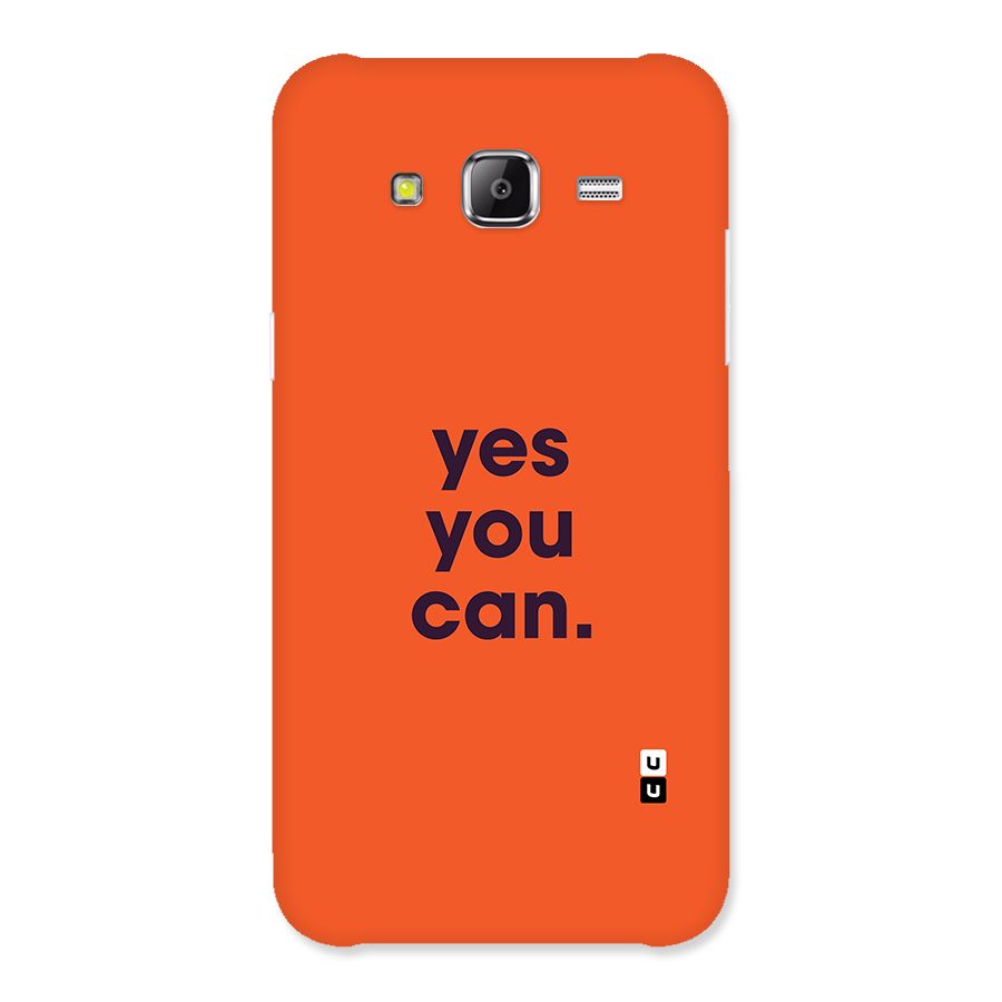 Yes You Can Minimal Typography Back Case for Galaxy J5