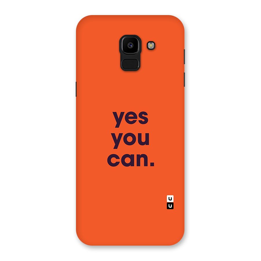 Yes You Can Minimal Typography Back Case for Galaxy J6