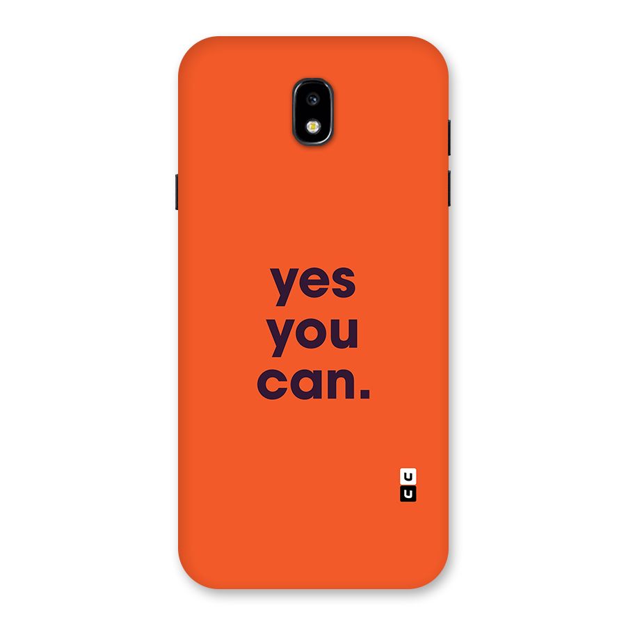 Yes You Can Minimal Typography Back Case for Galaxy J7 Pro