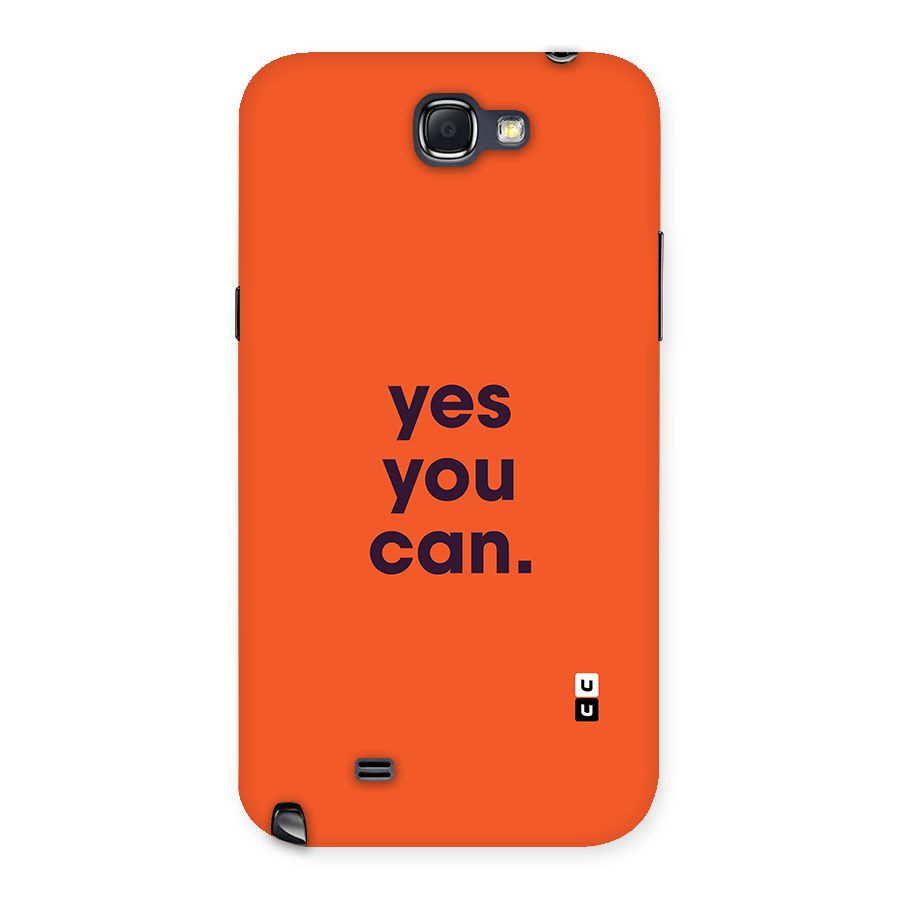 Yes You Can Minimal Typography Back Case for Galaxy Note 2
