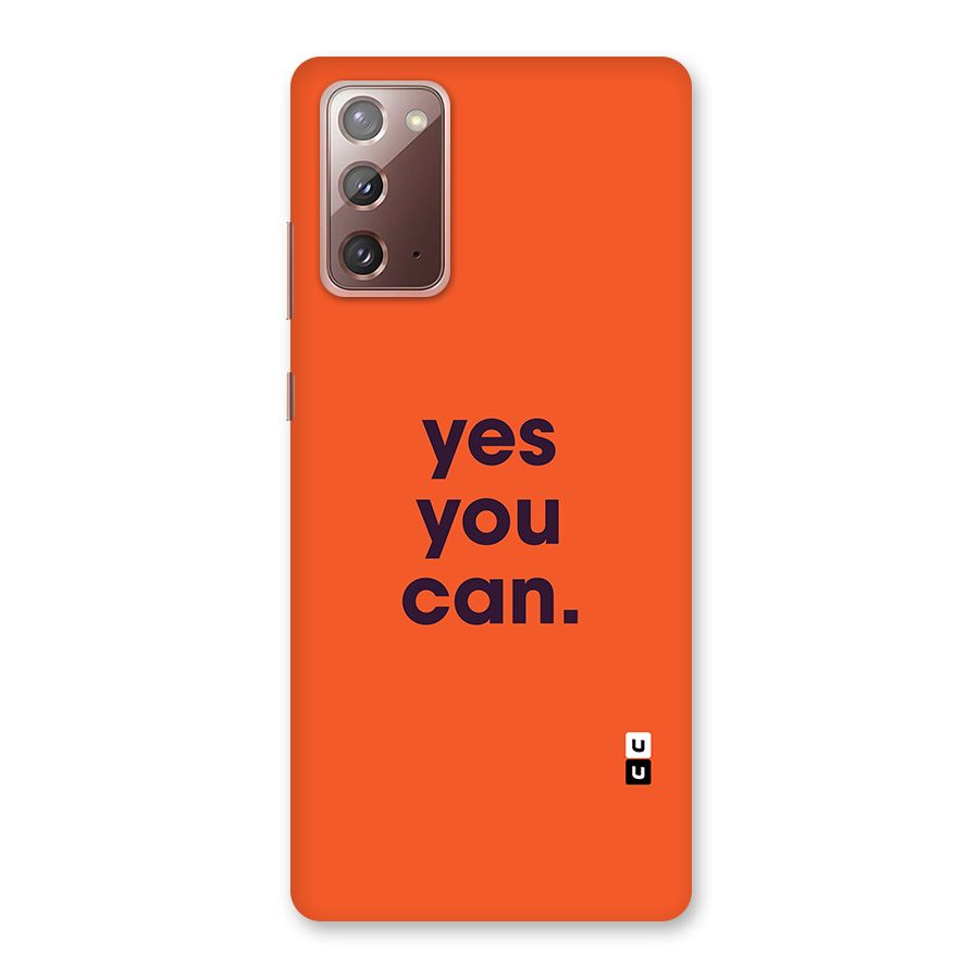 Yes You Can Minimal Typography Back Case for Galaxy Note 20