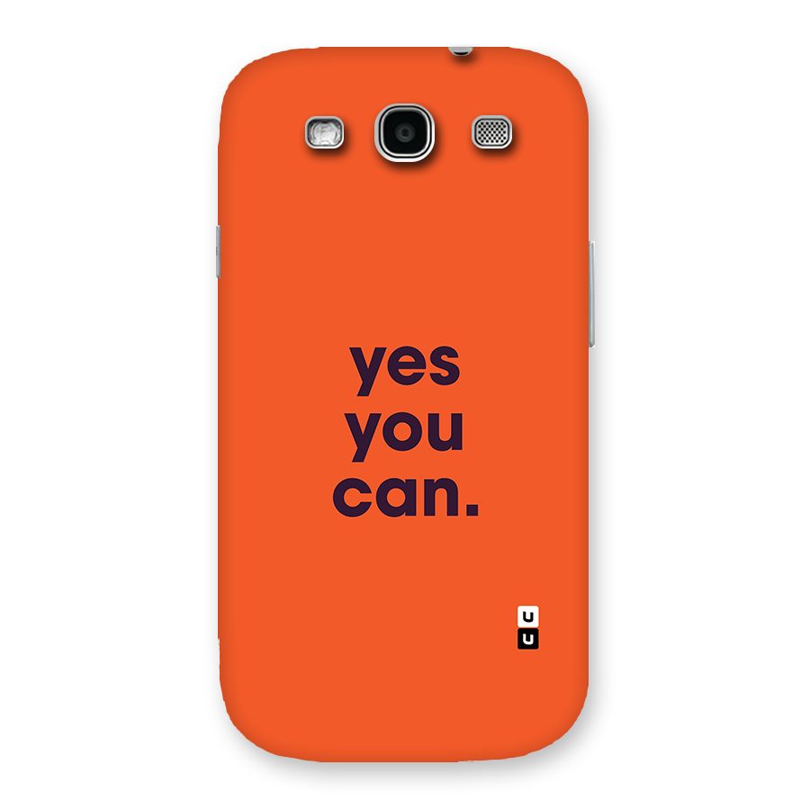 Yes You Can Minimal Typography Back Case for Galaxy S3