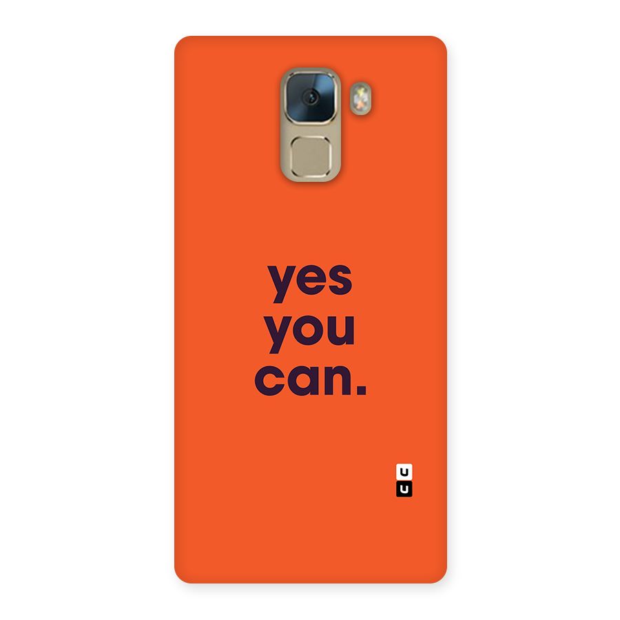 Yes You Can Minimal Typography Back Case for Honor 7