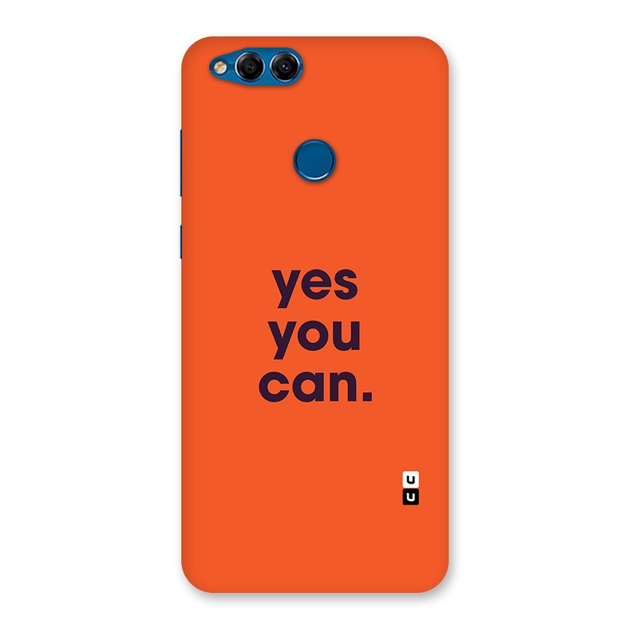Yes You Can Minimal Typography Back Case for Honor 7X
