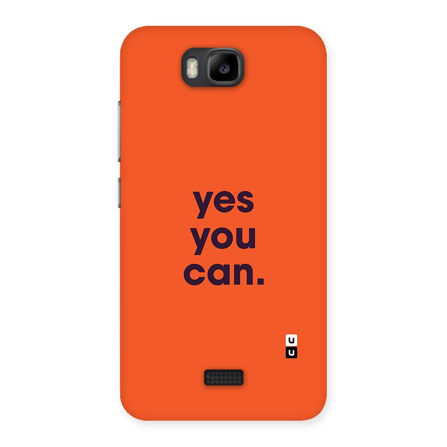 Yes You Can Minimal Typography Back Case for Honor Bee