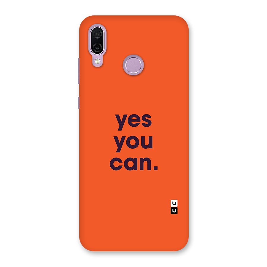 Yes You Can Minimal Typography Back Case for Honor Play