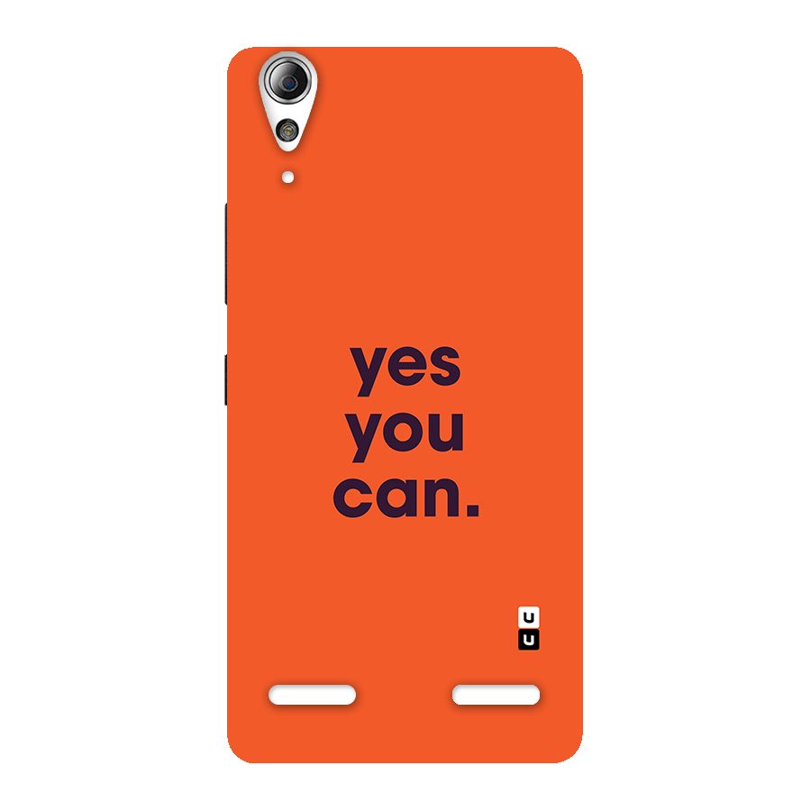 Yes You Can Minimal Typography Back Case for Lenovo A6000 Plus