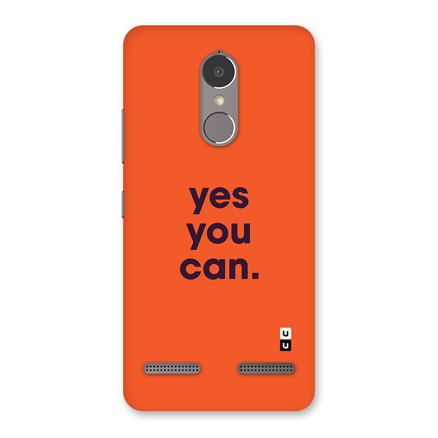 Yes You Can Minimal Typography Back Case for Lenovo K6 Power