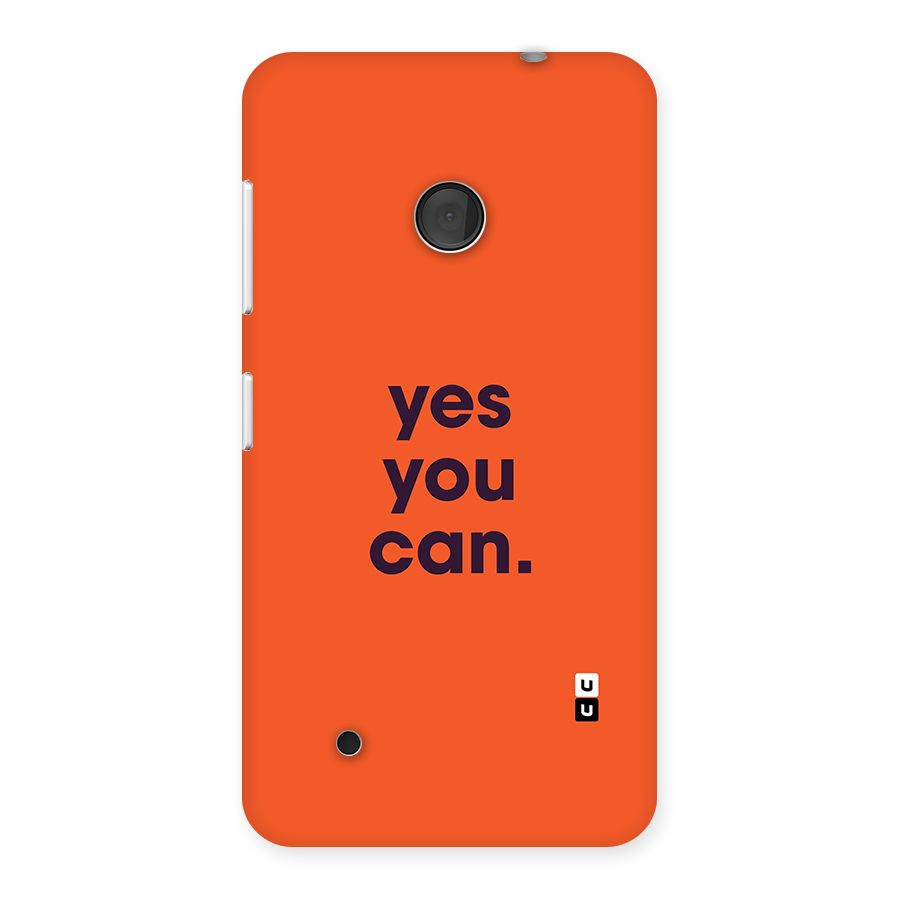 Yes You Can Minimal Typography Back Case for Lumia 530