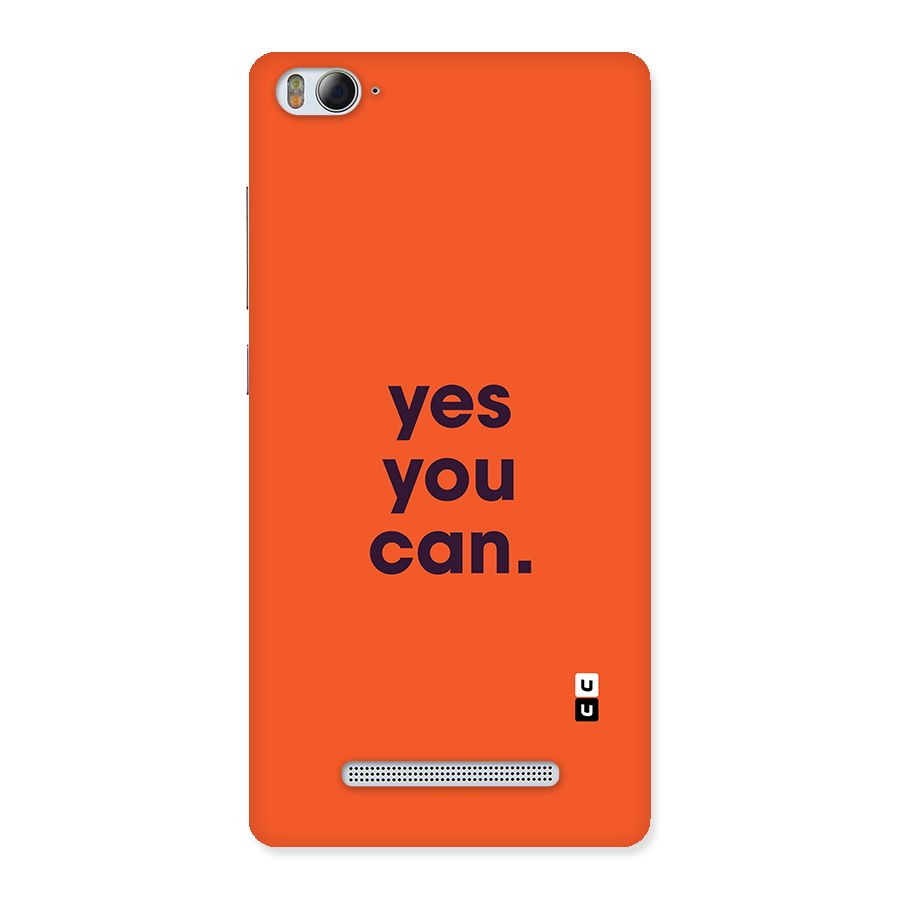 Yes You Can Minimal Typography Back Case for Mi4i