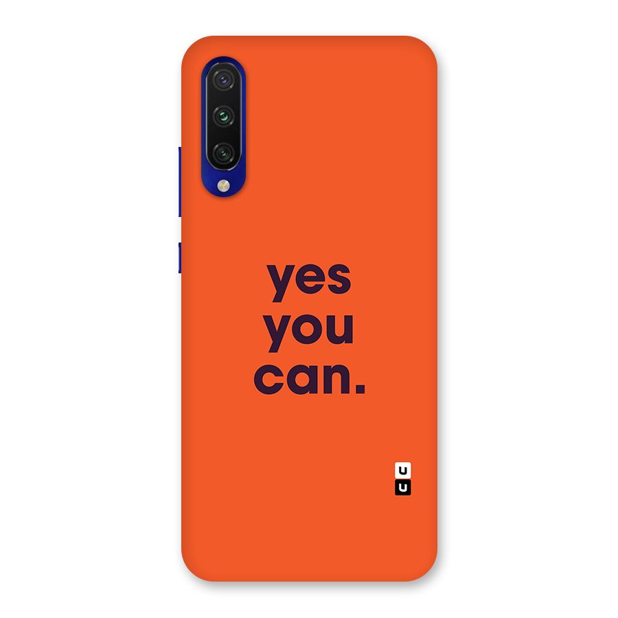 Yes You Can Minimal Typography Back Case for Mi A3