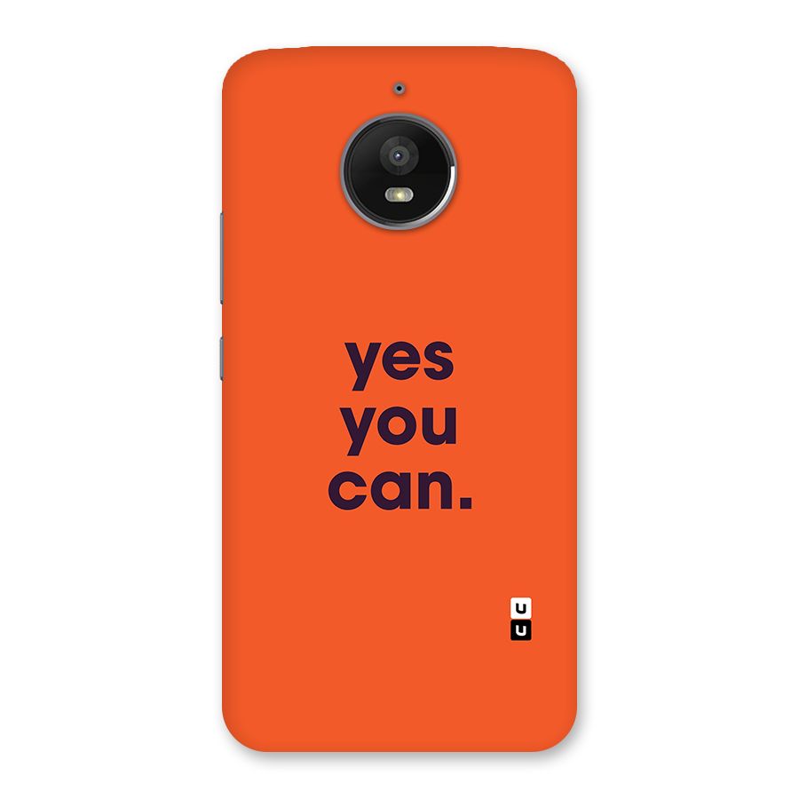 Yes You Can Minimal Typography Back Case for Moto E4 Plus