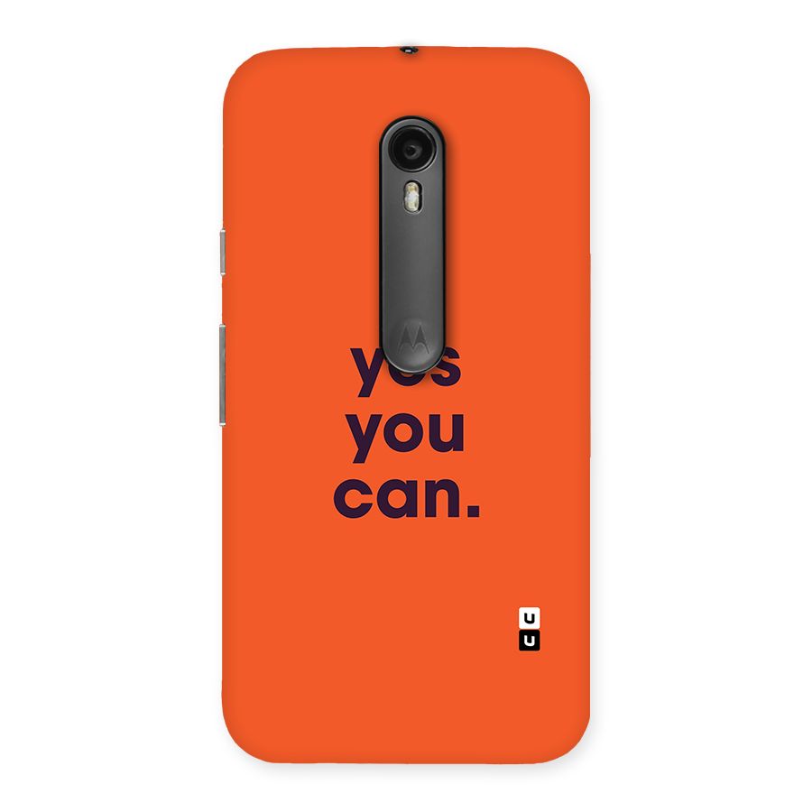 Yes You Can Minimal Typography Back Case for Moto G Turbo