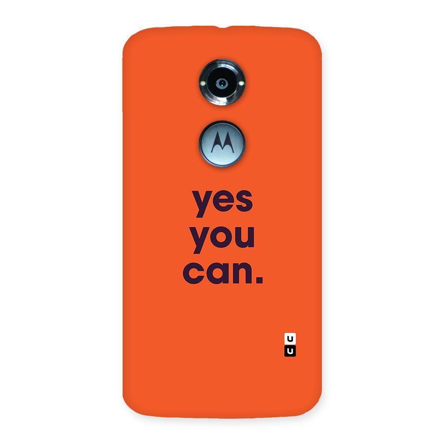 Yes You Can Minimal Typography Back Case for Moto X2