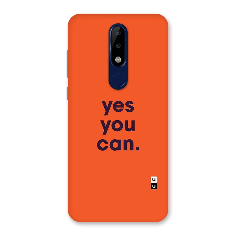 Yes You Can Minimal Typography Back Case for Nokia 5.1 Plus