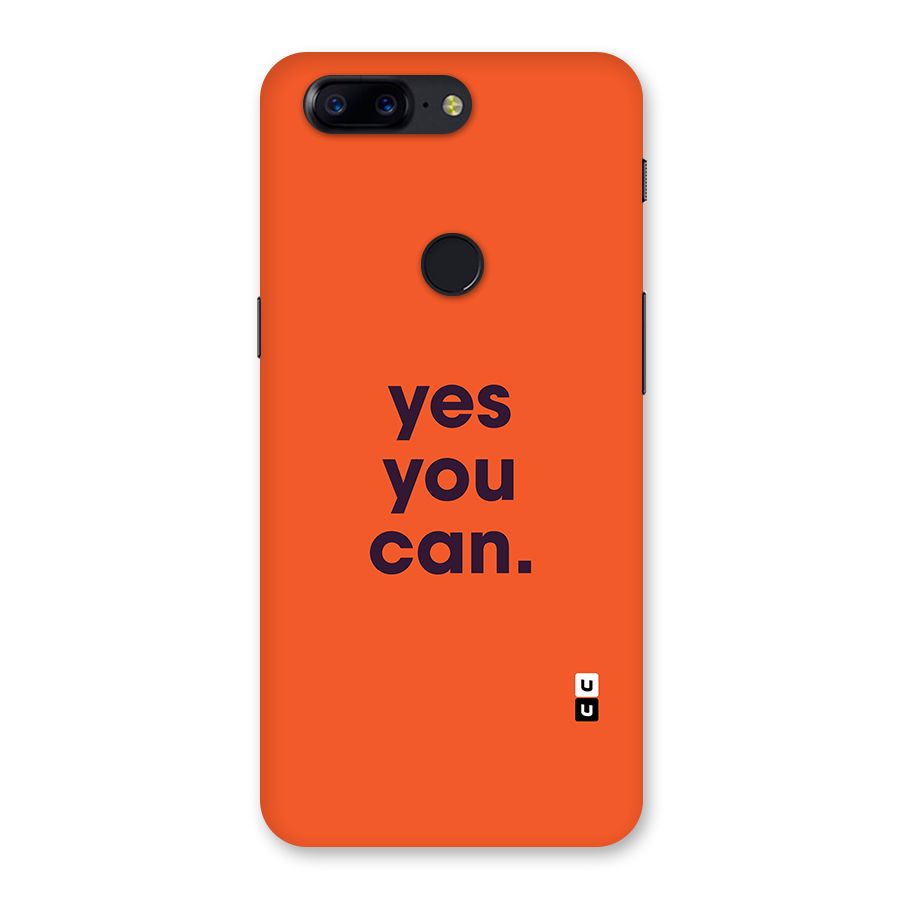 Yes You Can Minimal Typography Back Case for OnePlus 5T