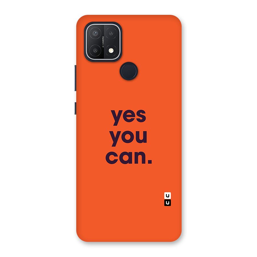 Yes You Can Minimal Typography Back Case for Oppo A15