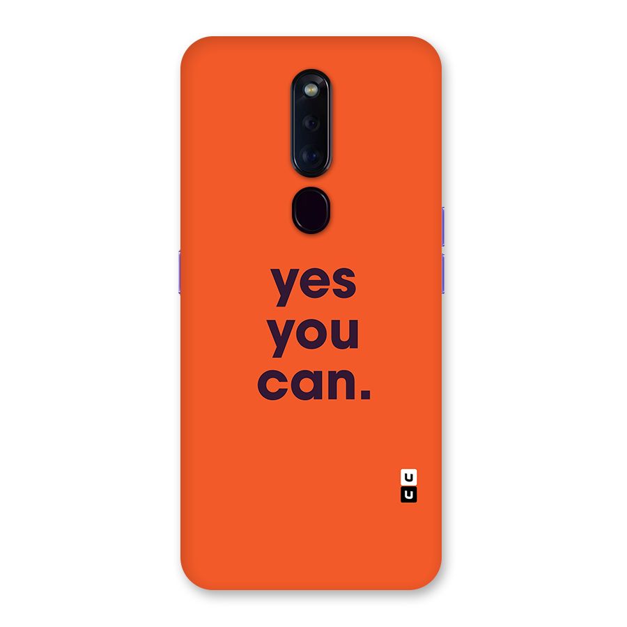 Yes You Can Minimal Typography Back Case for Oppo F11 Pro