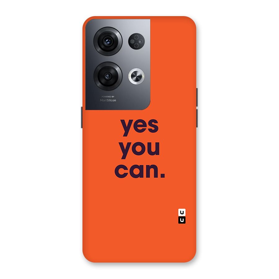 Yes You Can Minimal Typography Back Case for Oppo Reno8 Pro 5G