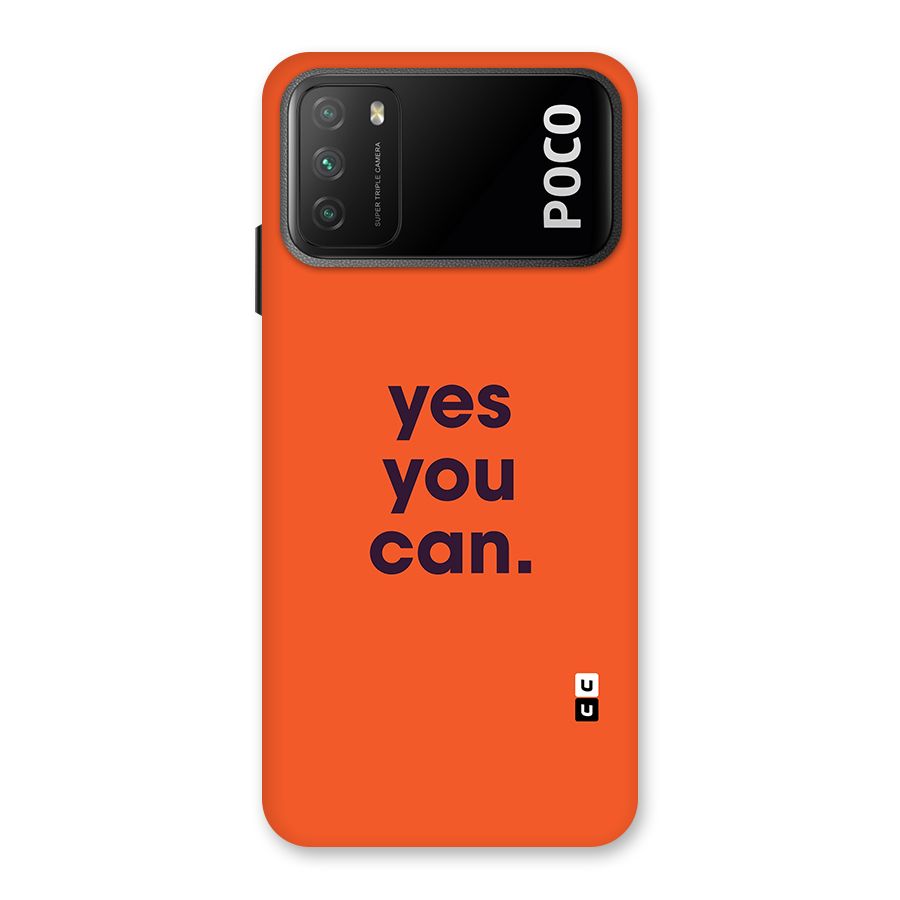 Yes You Can Minimal Typography Back Case for Poco M3