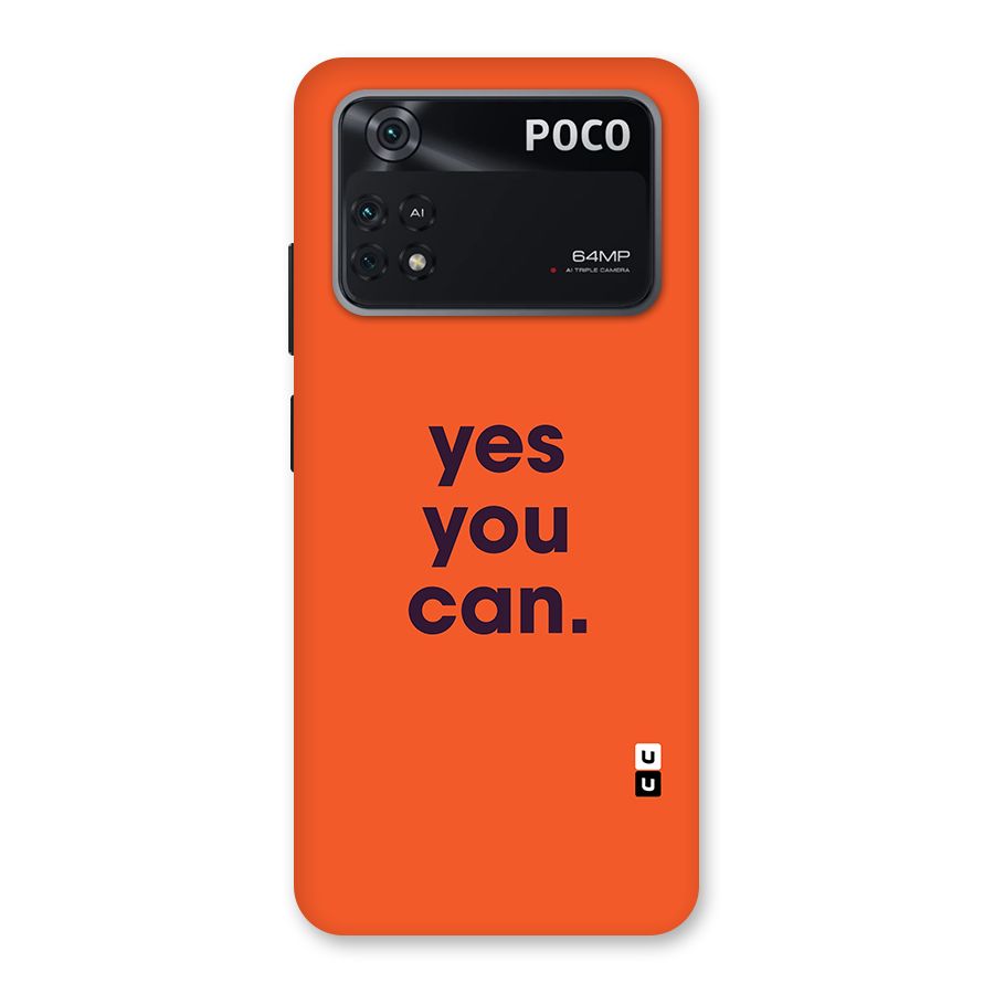 Yes You Can Minimal Typography Back Case for Poco M4 Pro 4G