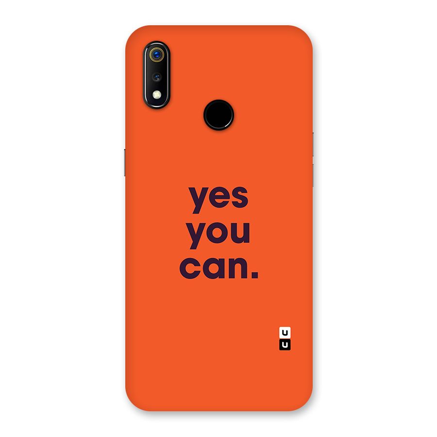 Yes You Can Minimal Typography Back Case for Realme 3