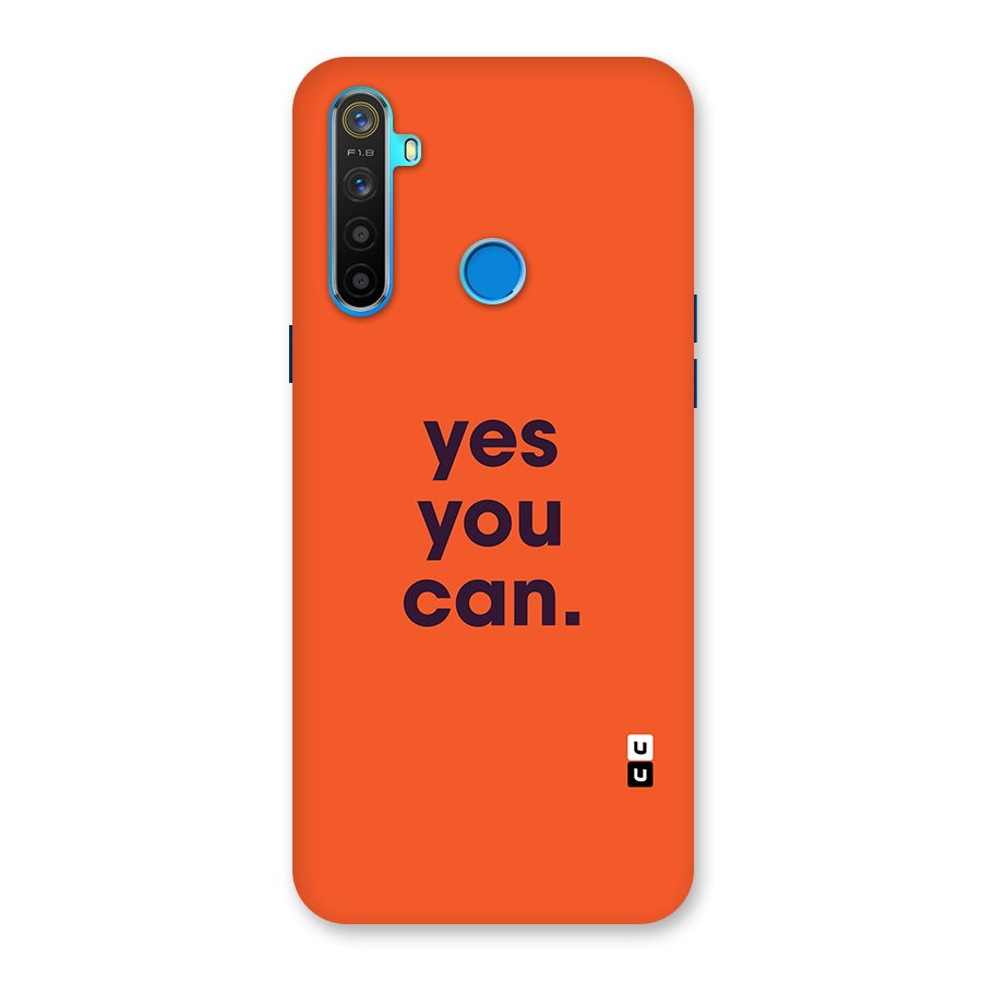 Yes You Can Minimal Typography Back Case for Realme 5