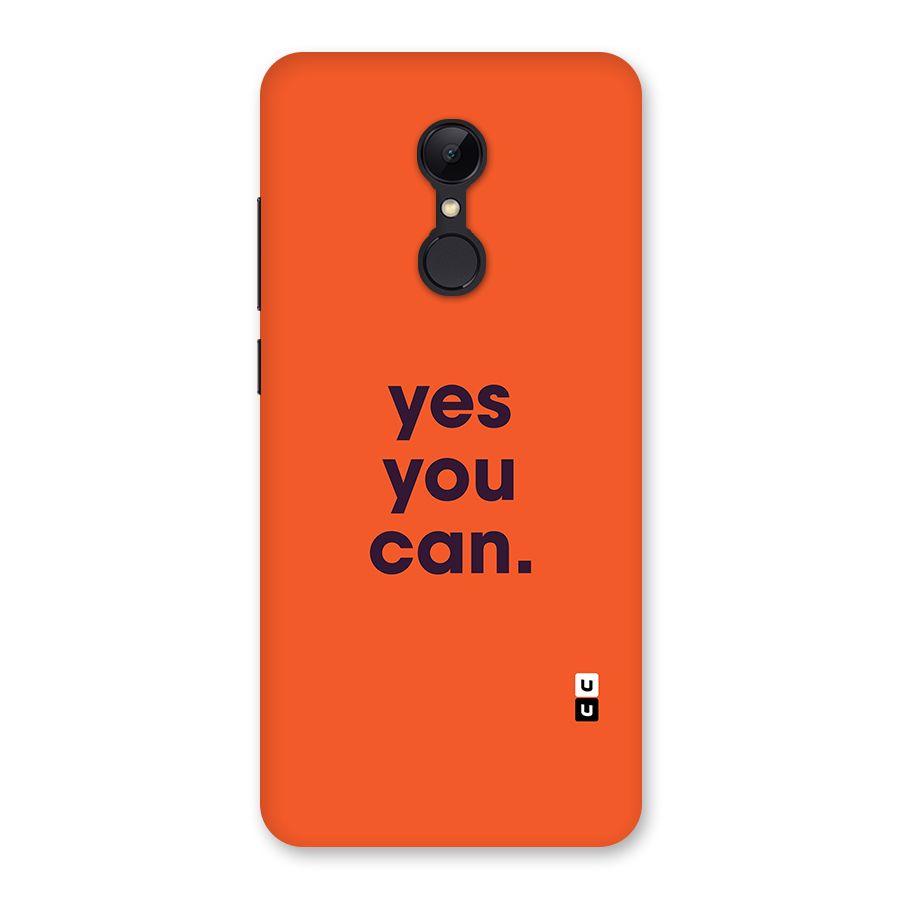 Yes You Can Minimal Typography Back Case for Redmi 5